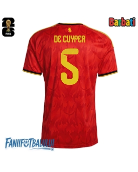 Belgia Maxim De Cuyper #5 Tricou Fotbal Replică Mondial 2026 Barbati Acasa